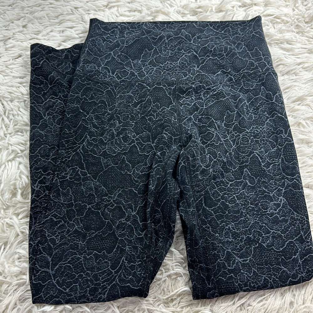 Lululemon Align Pant II (25") Lacescape Dark Cast Black